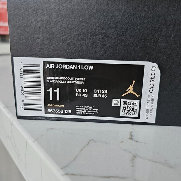 Nike Jordan 1 low court purple - Picture 2 of 10